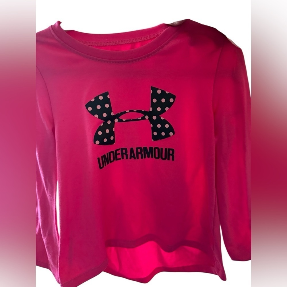 Under Armour Kids Pink Long Sleeve Shirt-Size 2T
